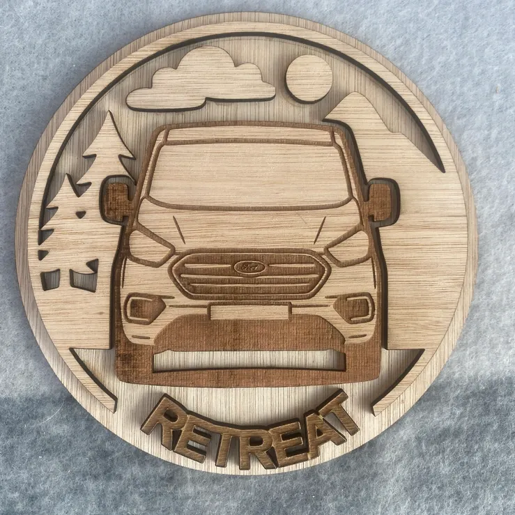 VW T6 Camper Van Wooden Plaque